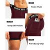 image:imageMens 4D Padded Bike Shorts Cycling Underwear Biking Bicycle Padding Shorts for Men Side PocketsWine