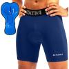 image:imageMens 4D Padded Bike Shorts Cycling Underwear Biking Bicycle Padding Shorts for Men Side PocketsBlue